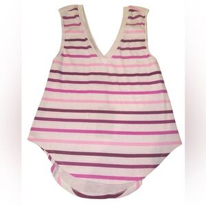 Chaser Pink and Purple Striped Tank Top